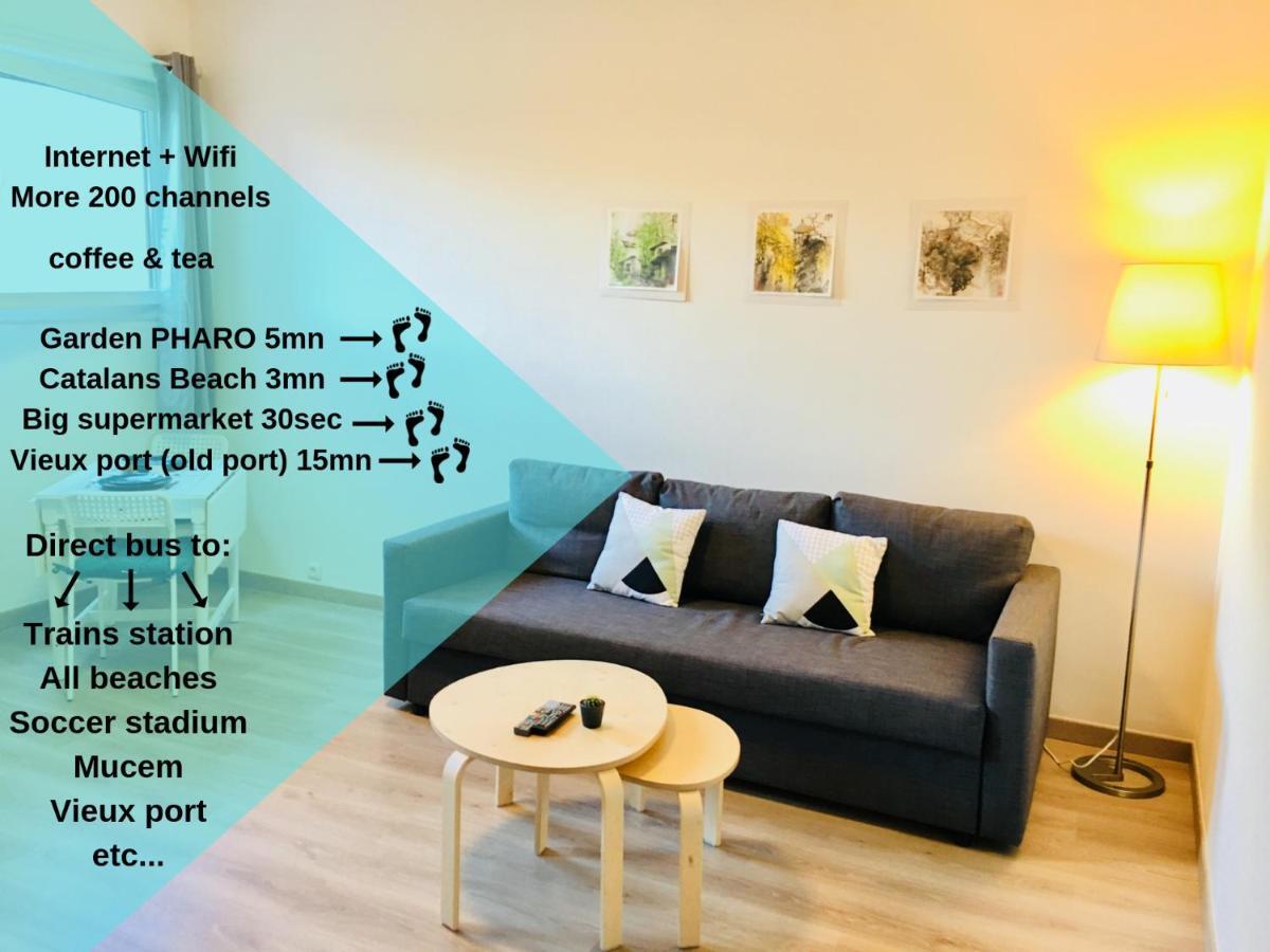מרסיי Joli Studio Proche Plage, Vieux Port & Palais Pharo מראה חיצוני תמונה